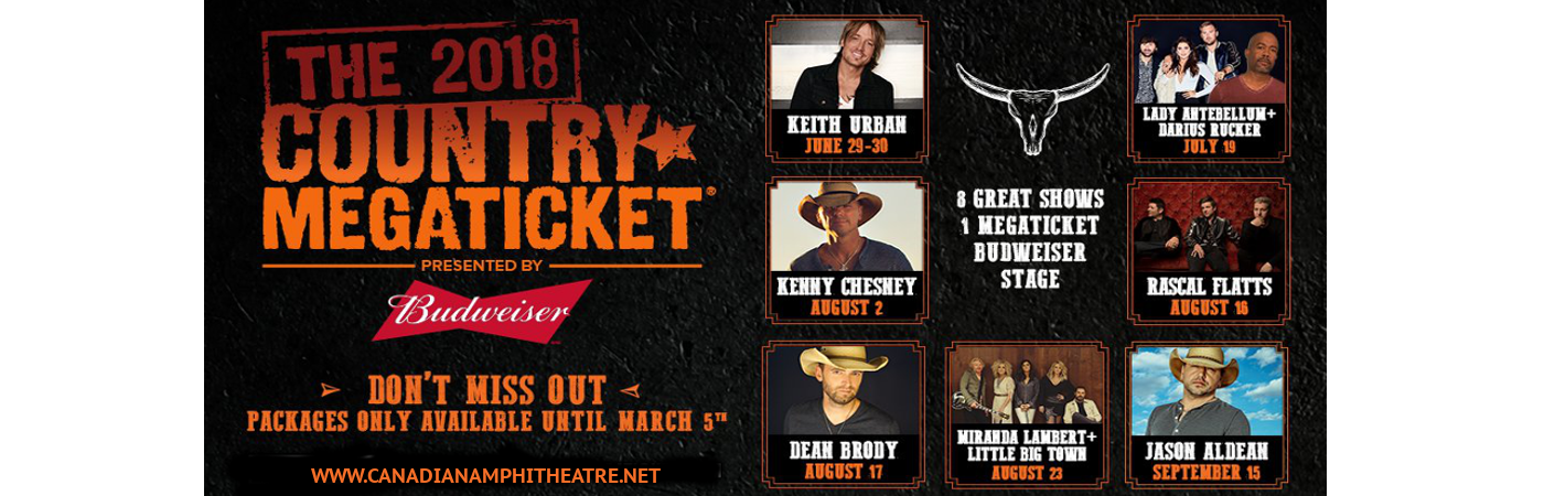 2018 Country Megaticket Tickets (Includes All Performances)